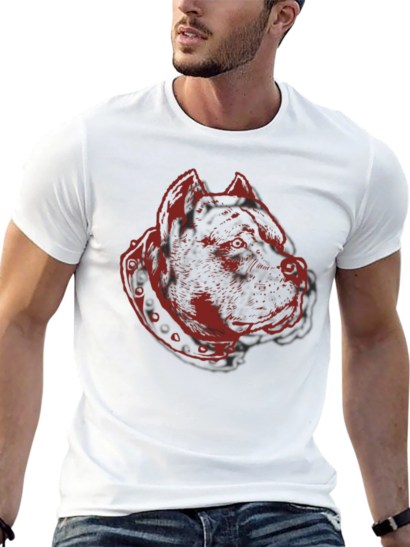 Pitbull Dog Graphic T-Shirt - Cool Canine Tee