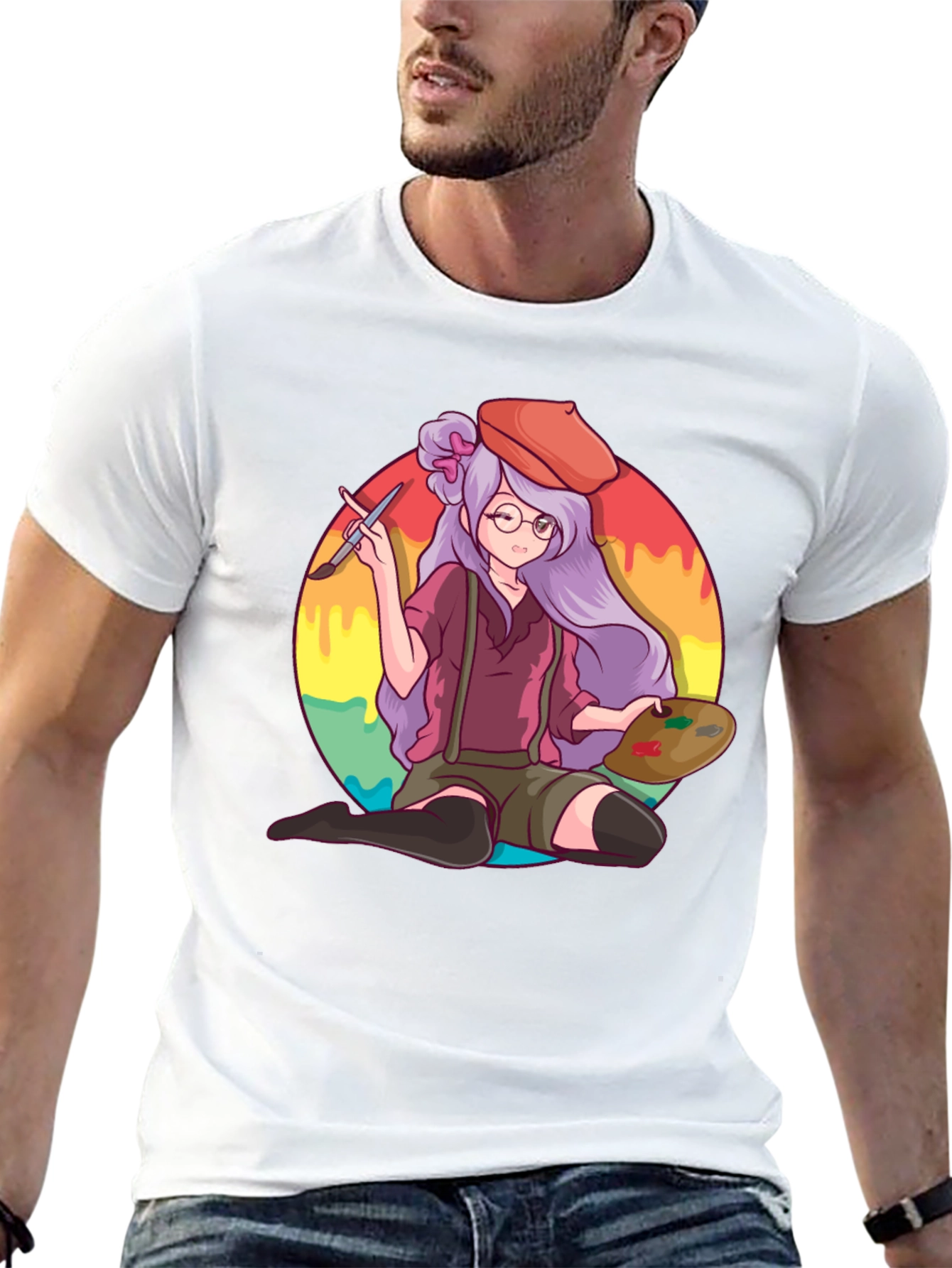 Anime Artist T-Shirt - Painter Graphic Tee