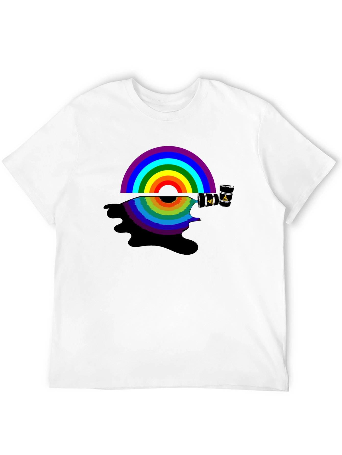 Rainbow Record Black T-Shirt