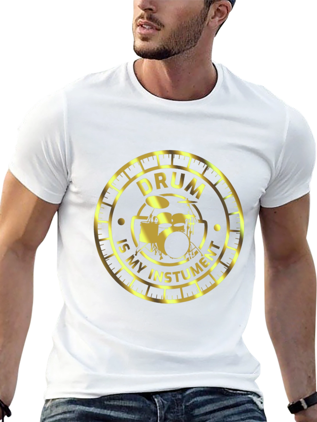 Drum Instrument T-Shirt - Musician Style