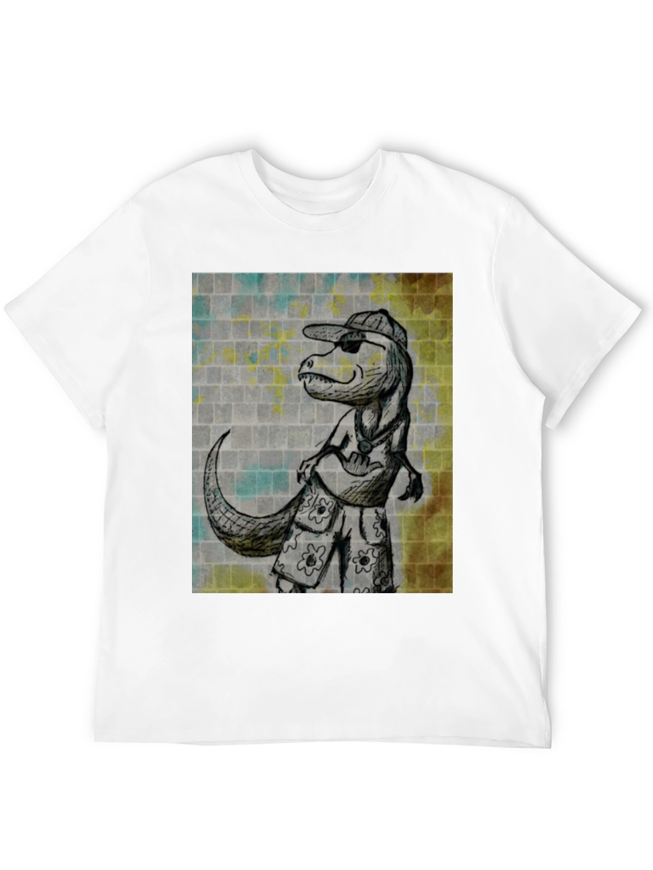 Cool Dinosaur Graphic T-Shirt - Black