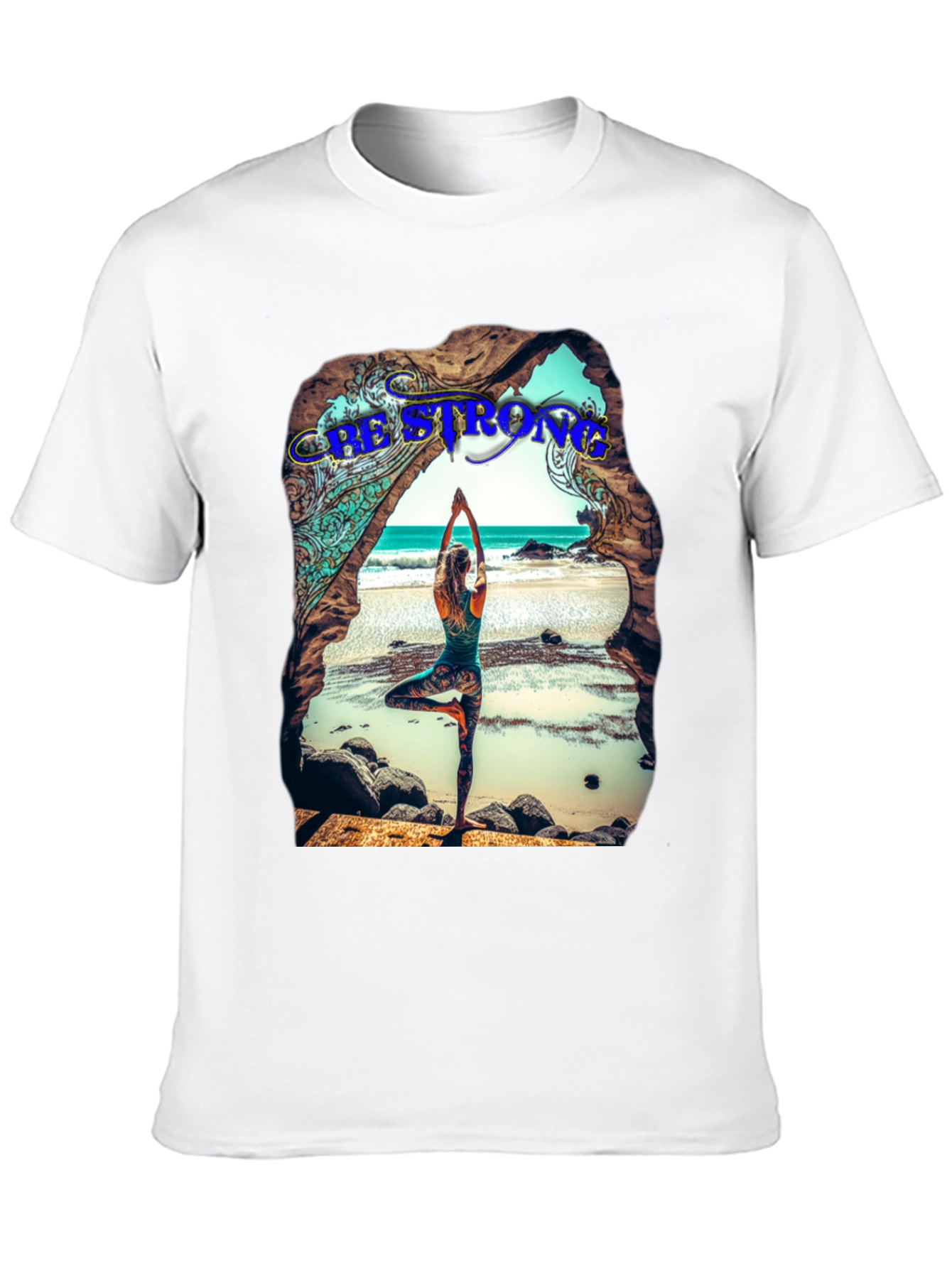 Be Strong Yoga Beach T-Shirt