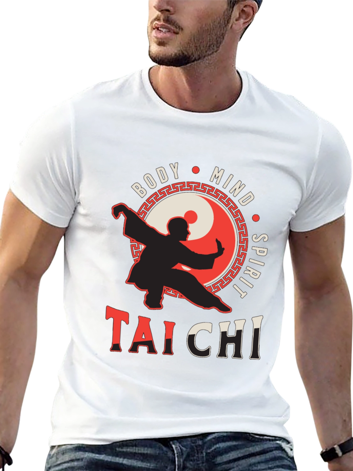 Tai Chi Body Mind Spirit Graphic T-Shirt