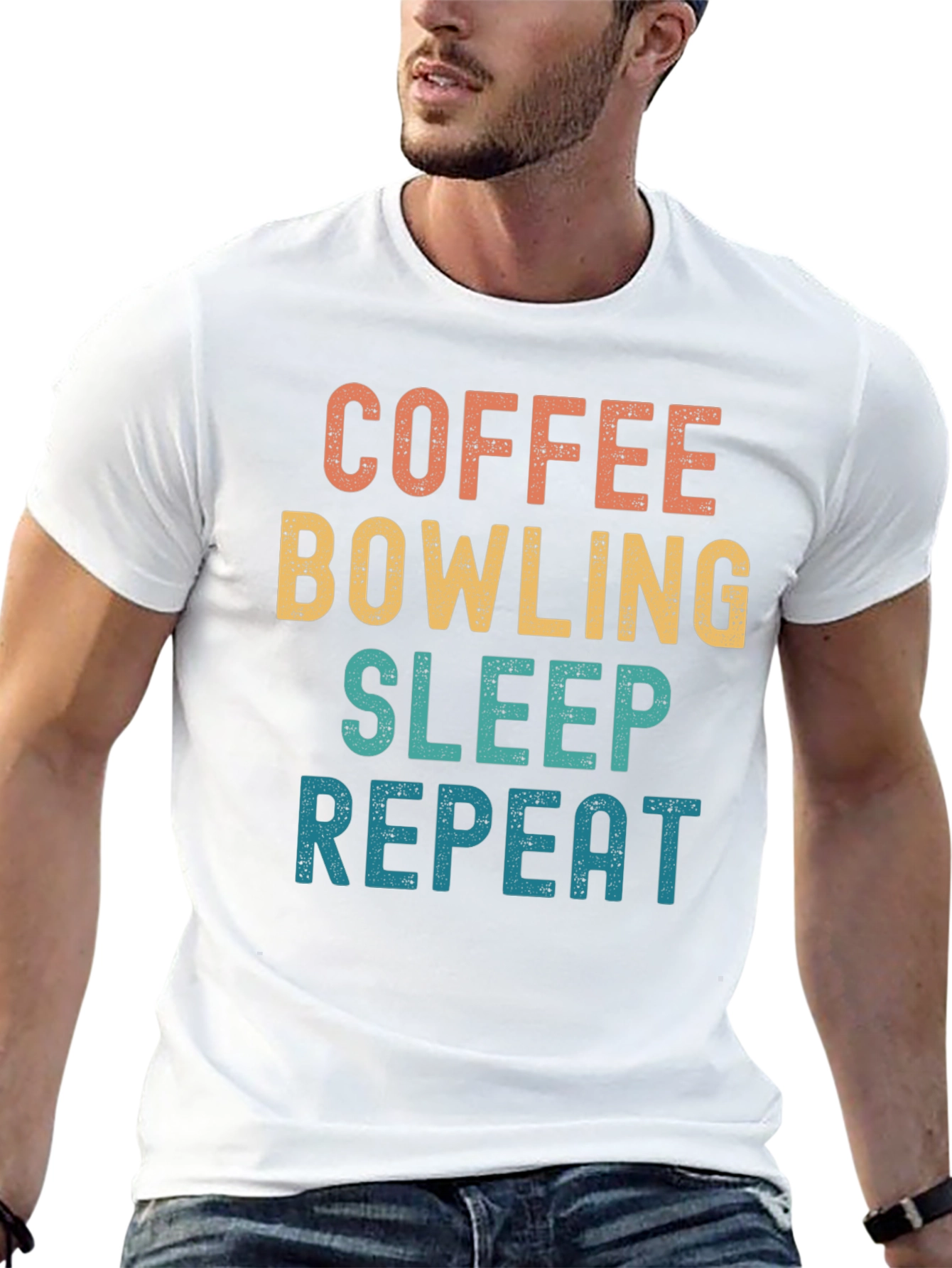 Coffee Bowling Sleep Repeat T-Shirt