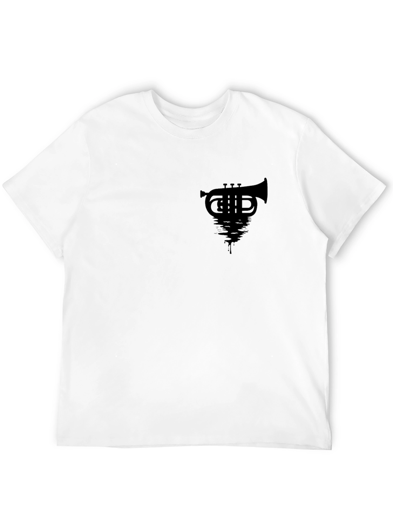 Black Trumpet Graphic Tee - Stylish Musician Apparel
