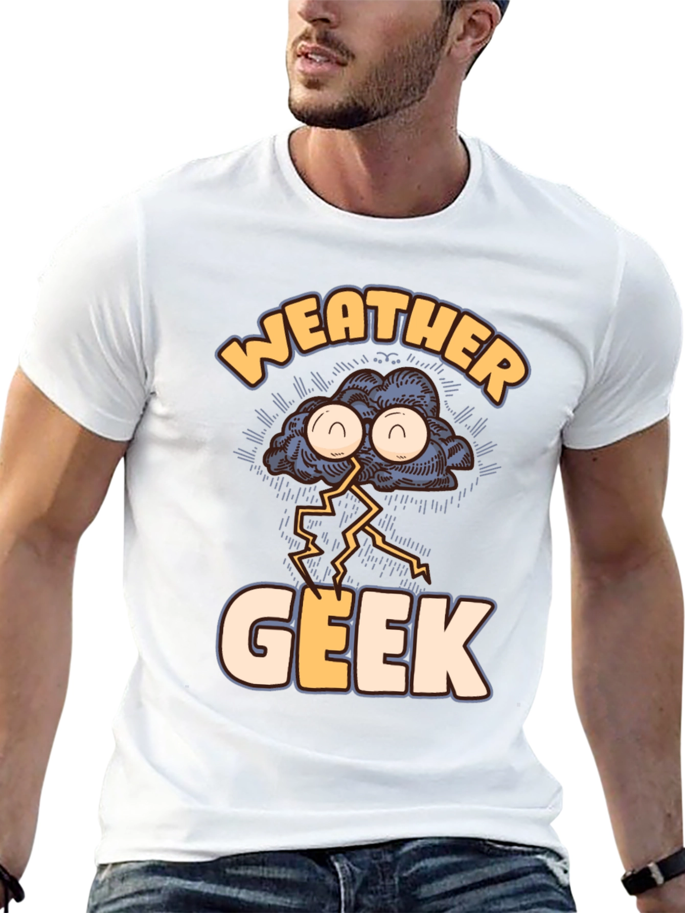 Weather Geek T-Shirt Funny Storm Cloud Design Tee