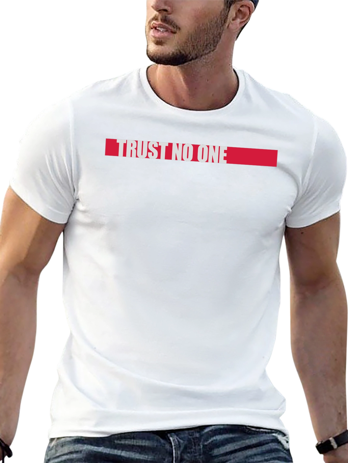 Trust No One Graphic Tee - Black