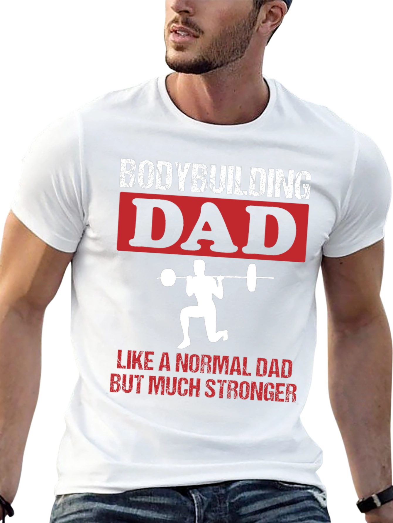 Bodybuilding Dad T-Shirt - Strong Dad Gift