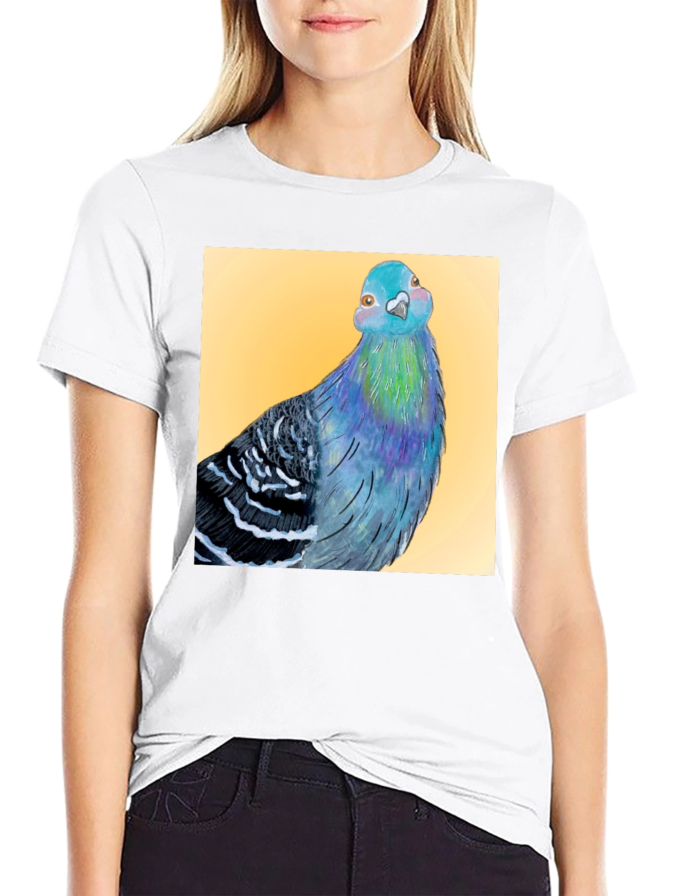 Pigeon Graphic T-Shirt - Unique Bird Art Tee