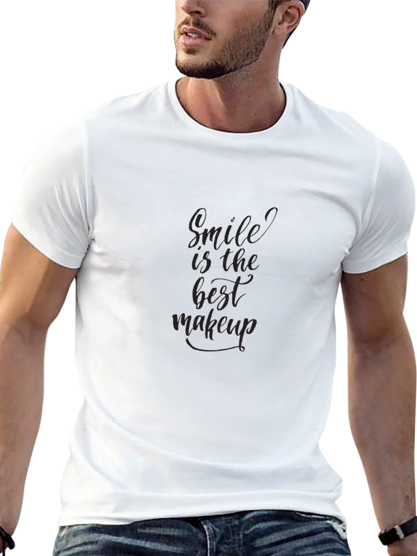 Smile Is The Best Makeup Black T-Shirt