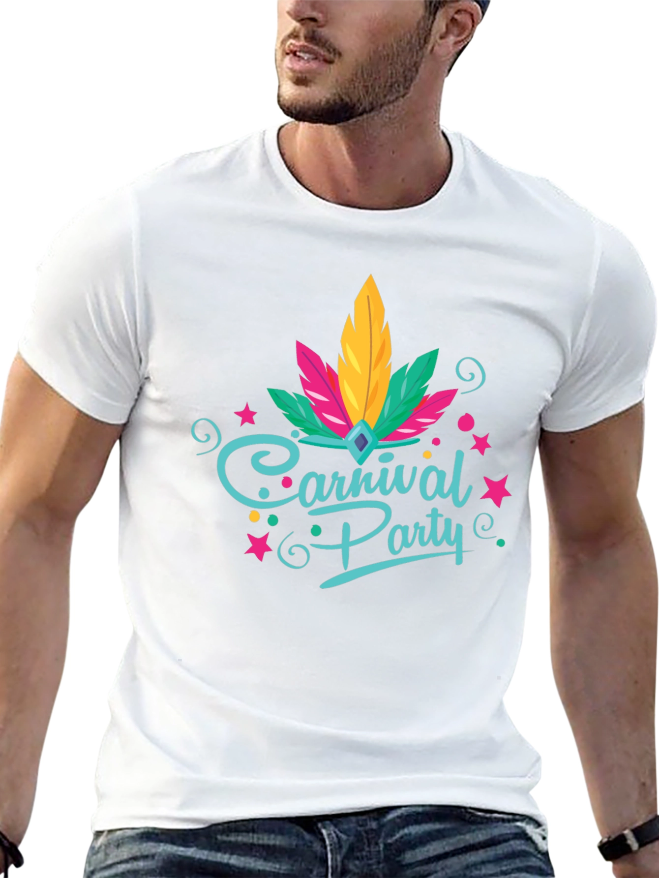 Carnival Party Graphic Tee - Fun Festive Design
