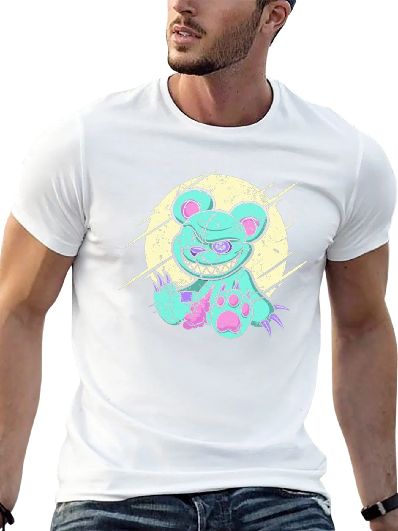 Scary Bear Graphic T-Shirt