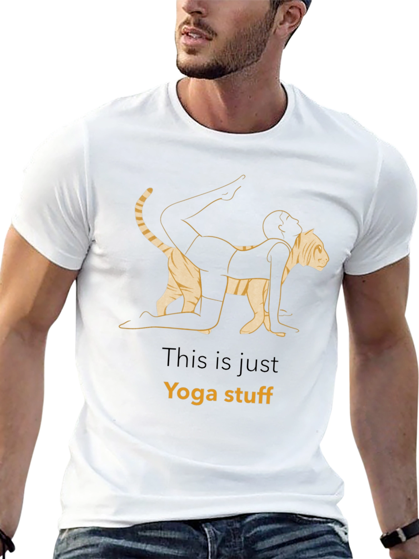 Yoga Cat T-Shirt - Funny Graphic Tee
