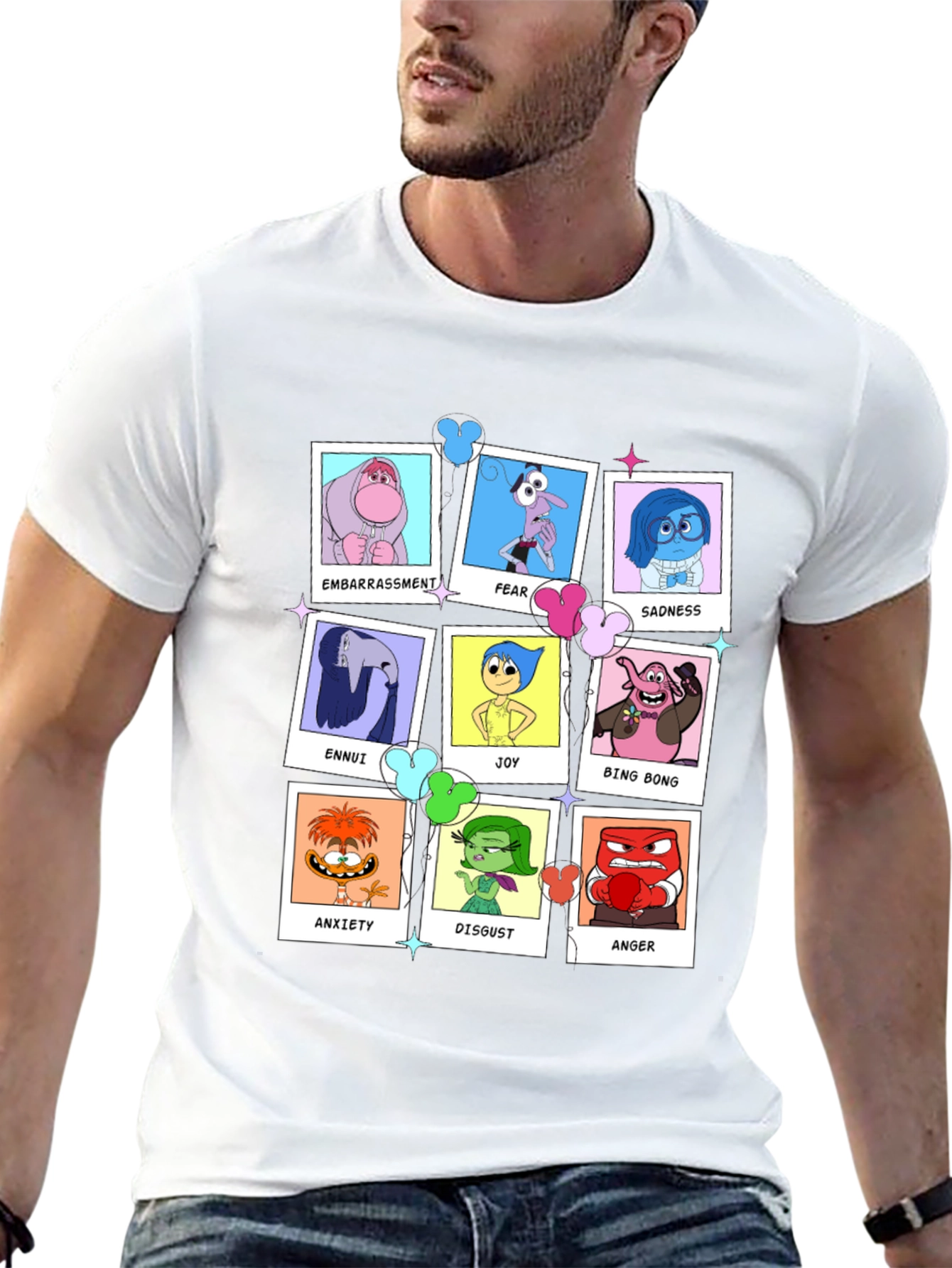 Inside Out Emotions T-Shirt - Black Graphic Tee