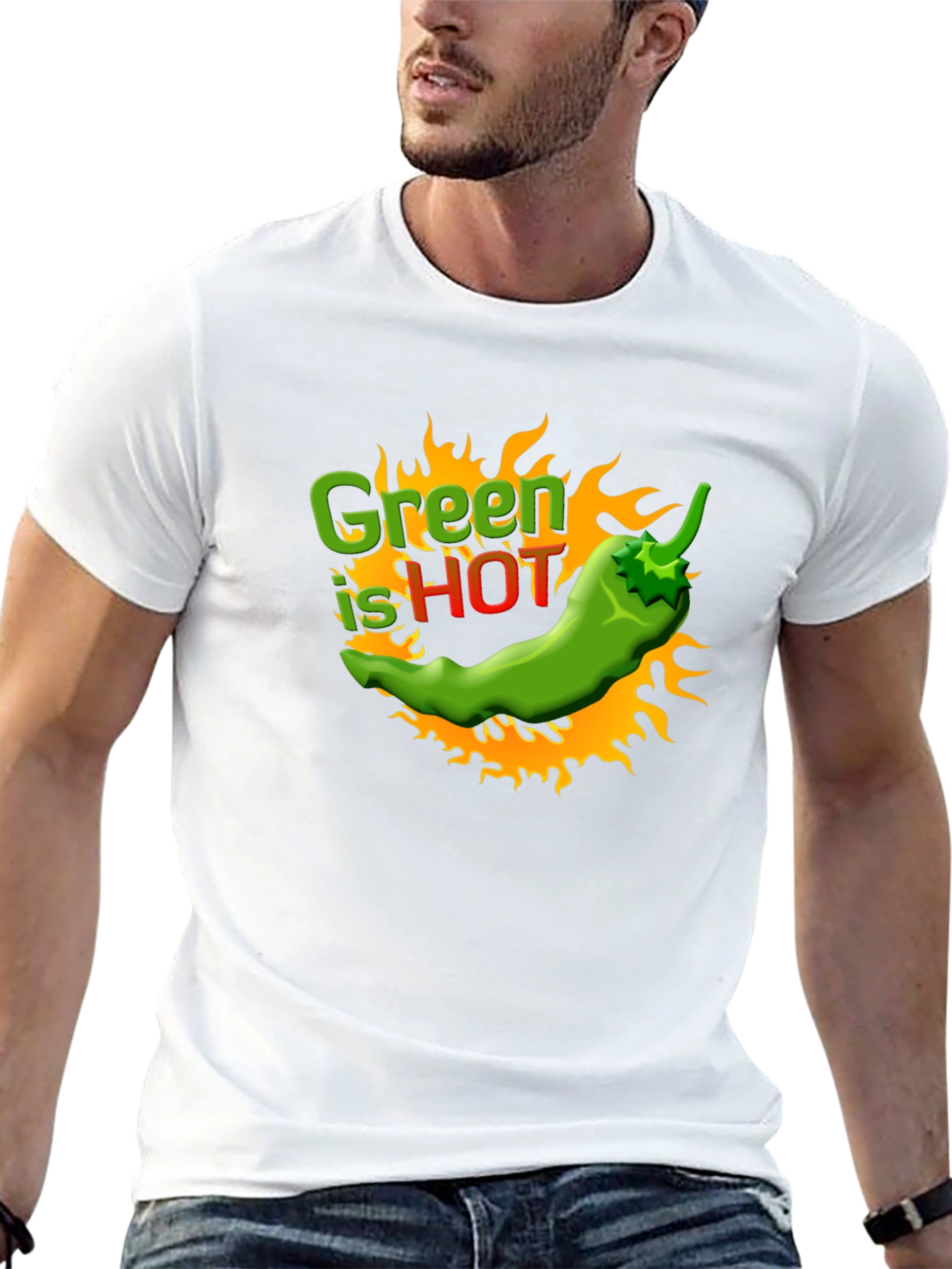 Green is Hot Chili Pepper Graphic Tee