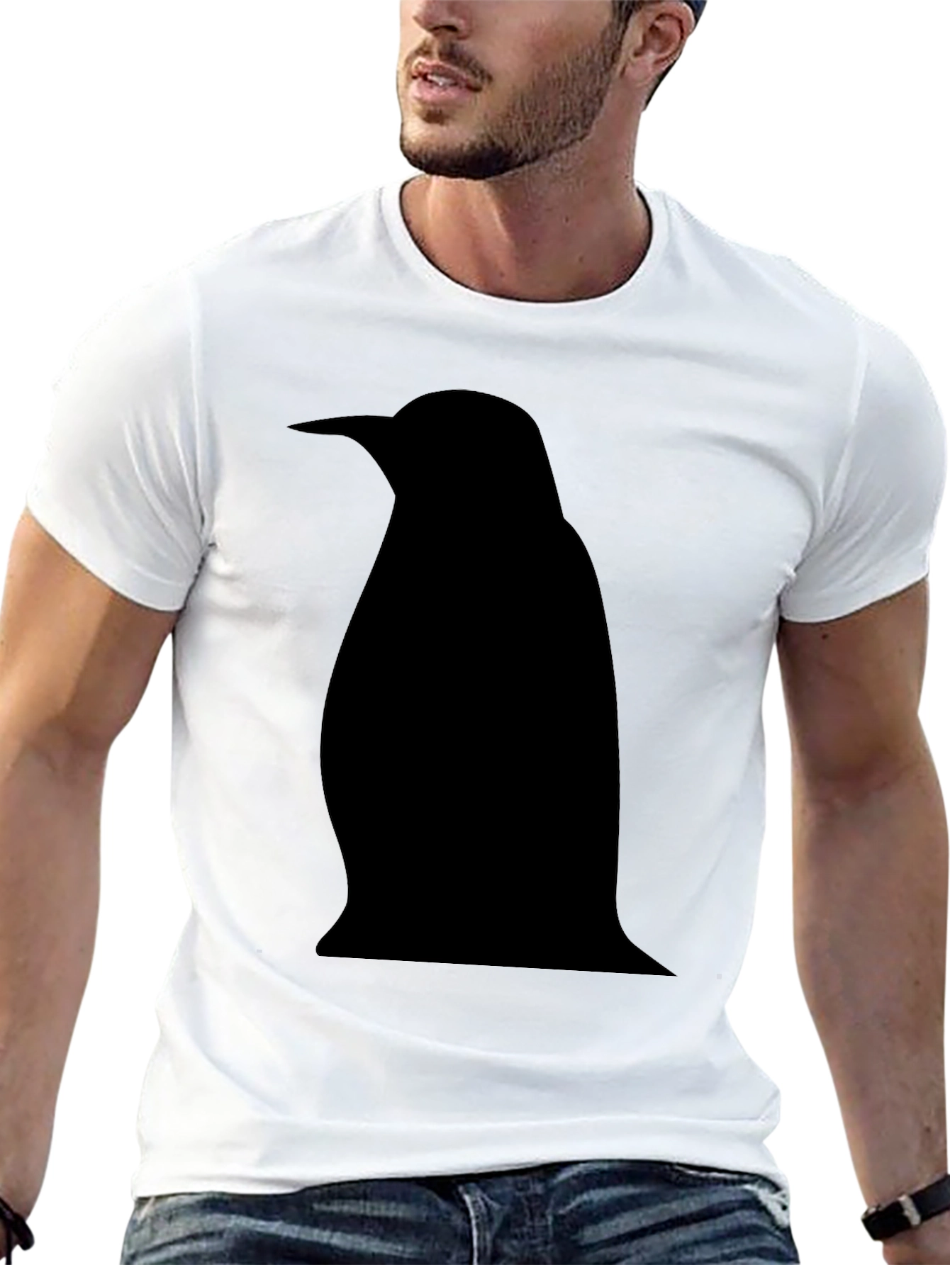 Penguin Silhouette Black T-Shirt