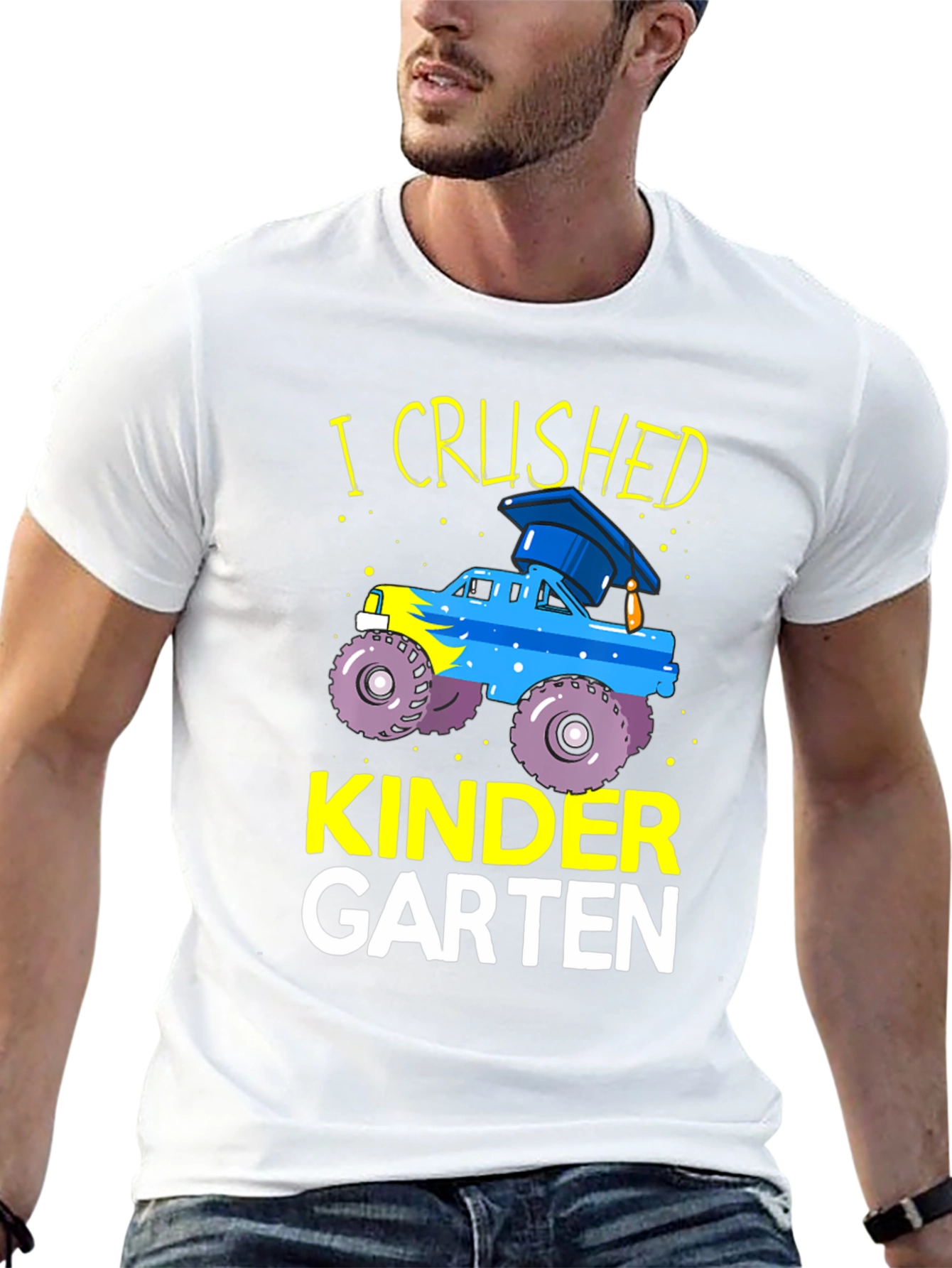 Kindergarten Crushed Graduation Monster Truck Tee