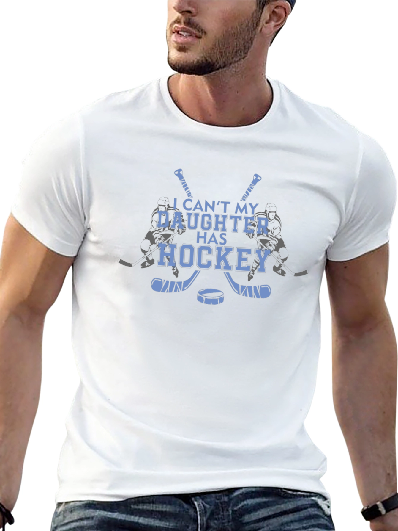 Hockey Daughter T-Shirt: I Cant My Daughter Has Hockey