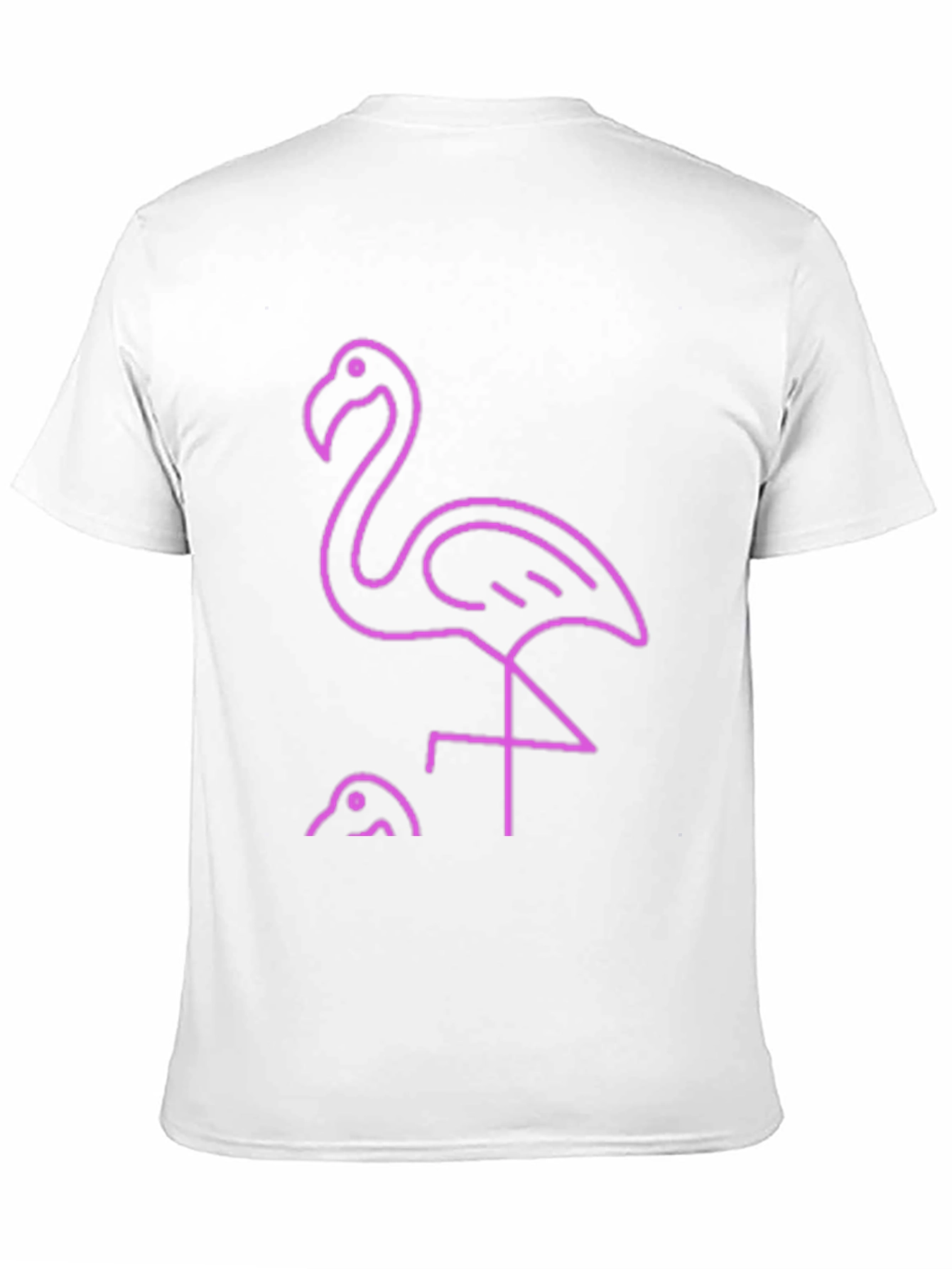Neon Flamingo Graphic Tee - Stylish Black T-Shirt