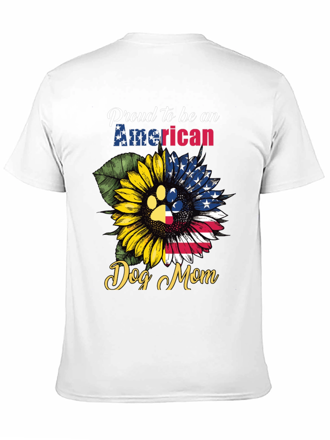 Proud American Dog Mom T-Shirt