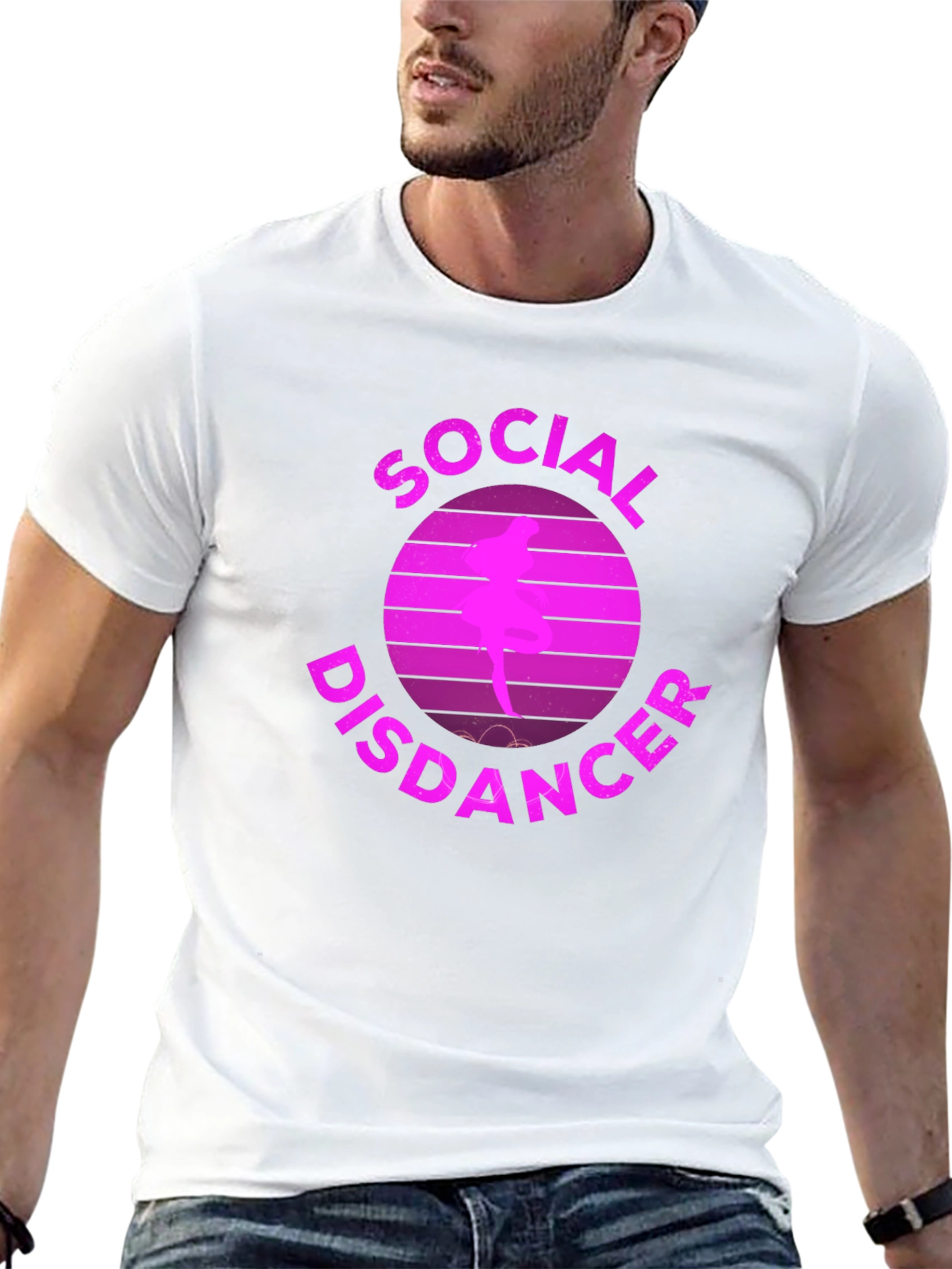 Social Disdancer Graphic Tee - Trendy Casual Wear