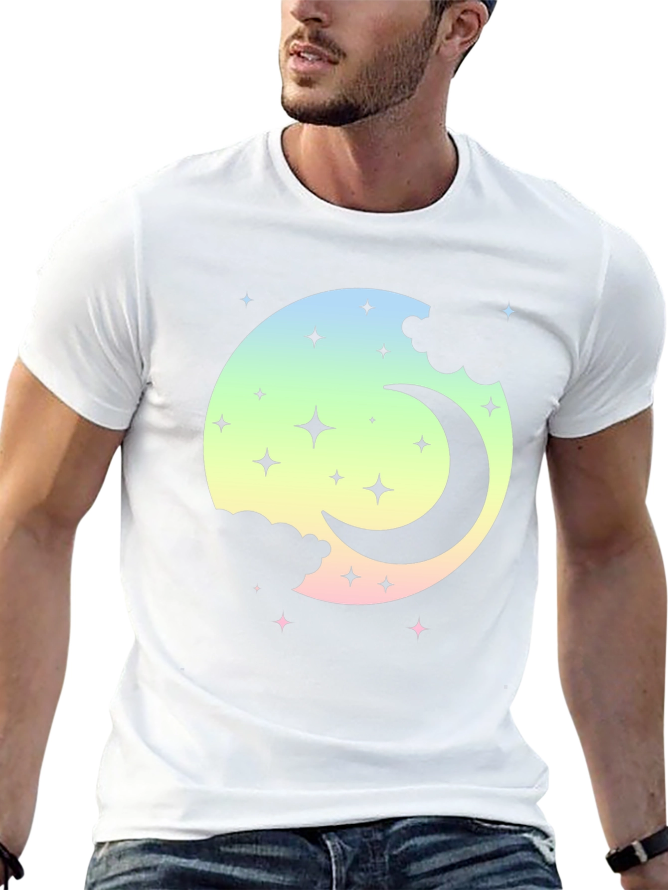 Moon and Stars Graphic T-Shirt