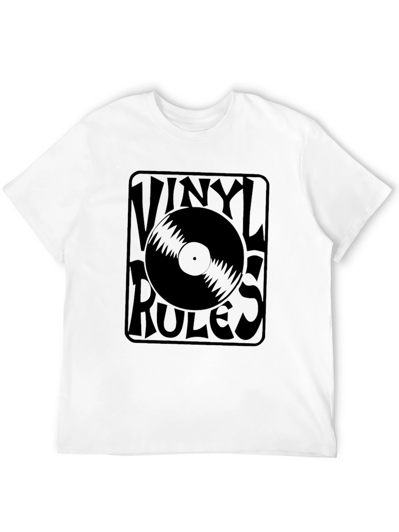 Vinyl Rules Retro Graphic T-Shirt