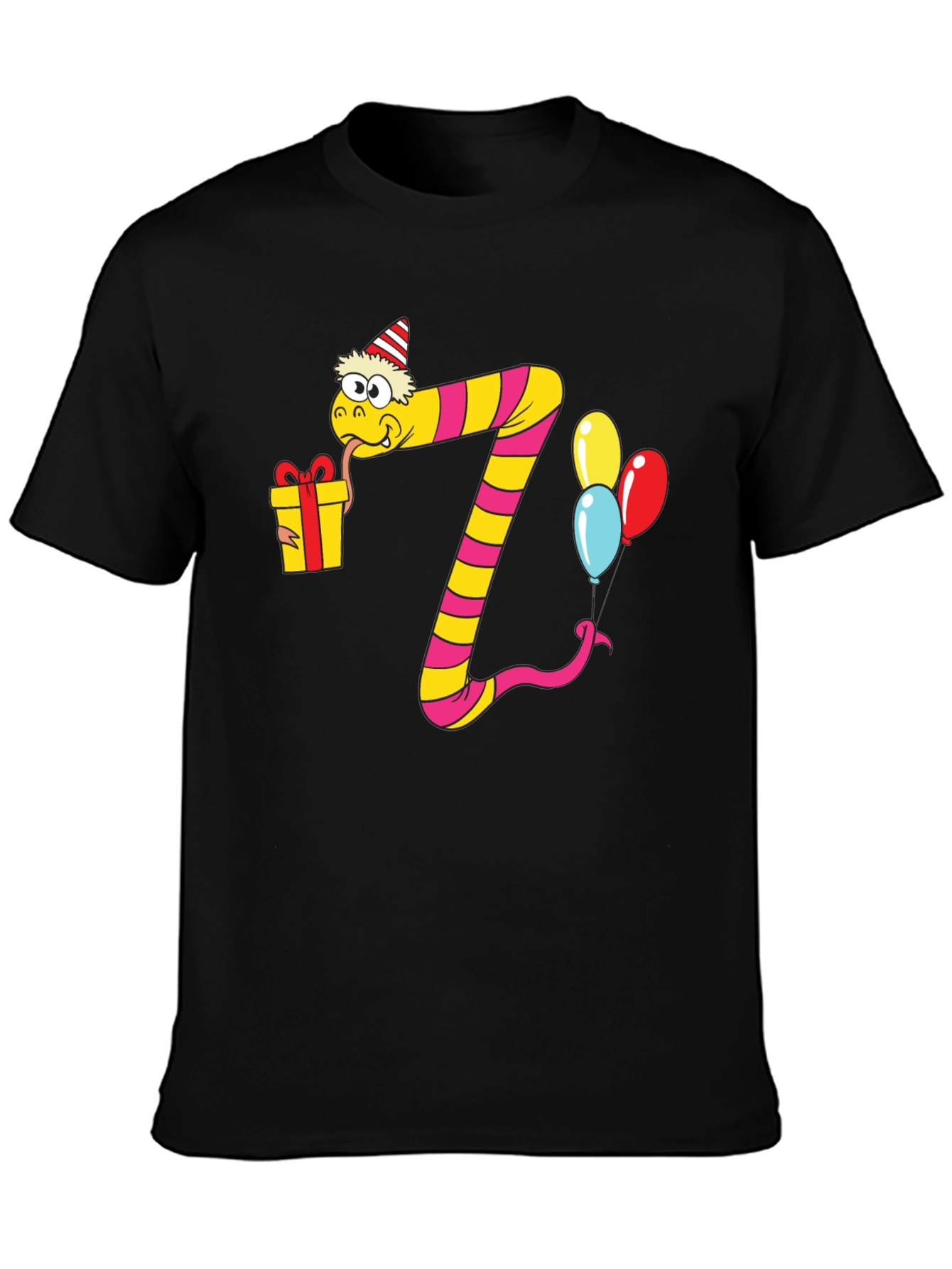 Birthday Snake Number 7 Graphic Tee