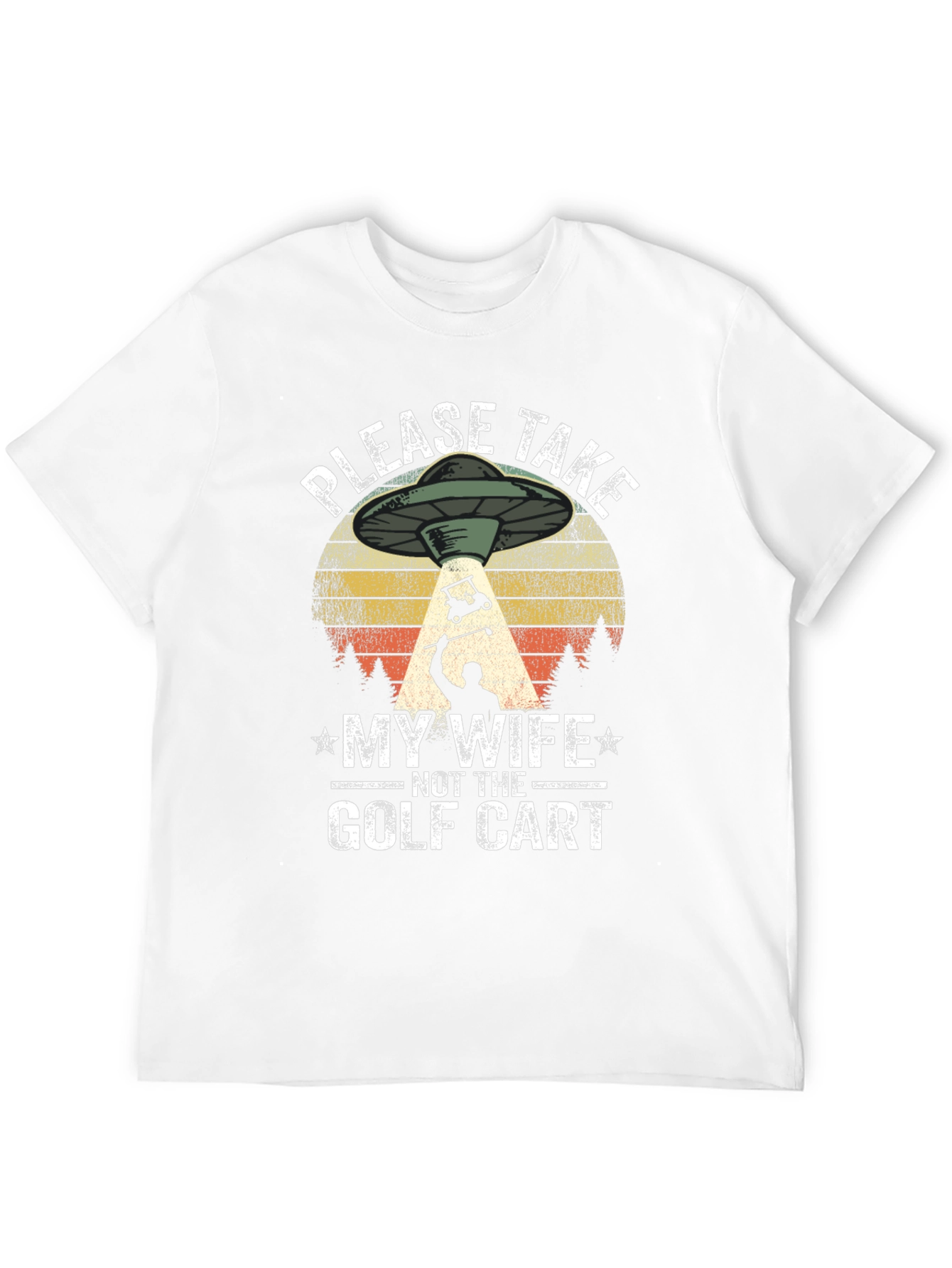 Funny Alien Abduction Golf T-Shirt