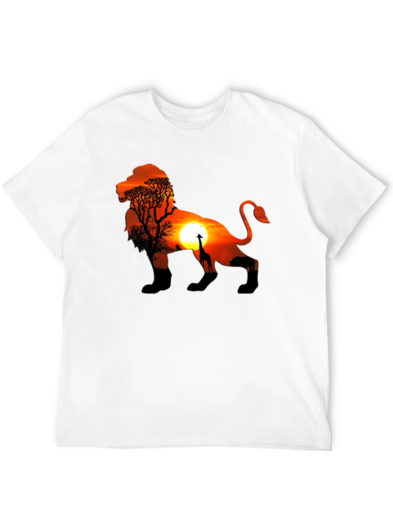 Lion Sunset Graphic Tee - Unique Design