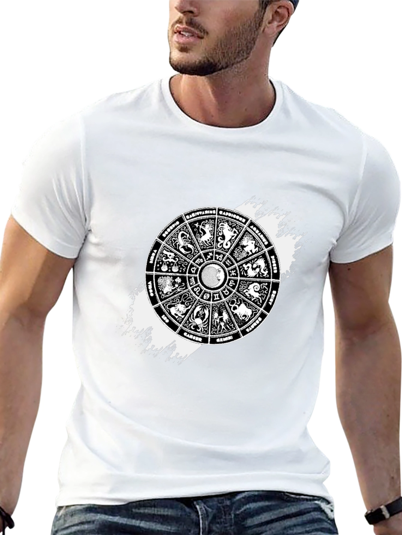 Zodiac Sign Wheel T-Shirt - Astrology Graphic Tee