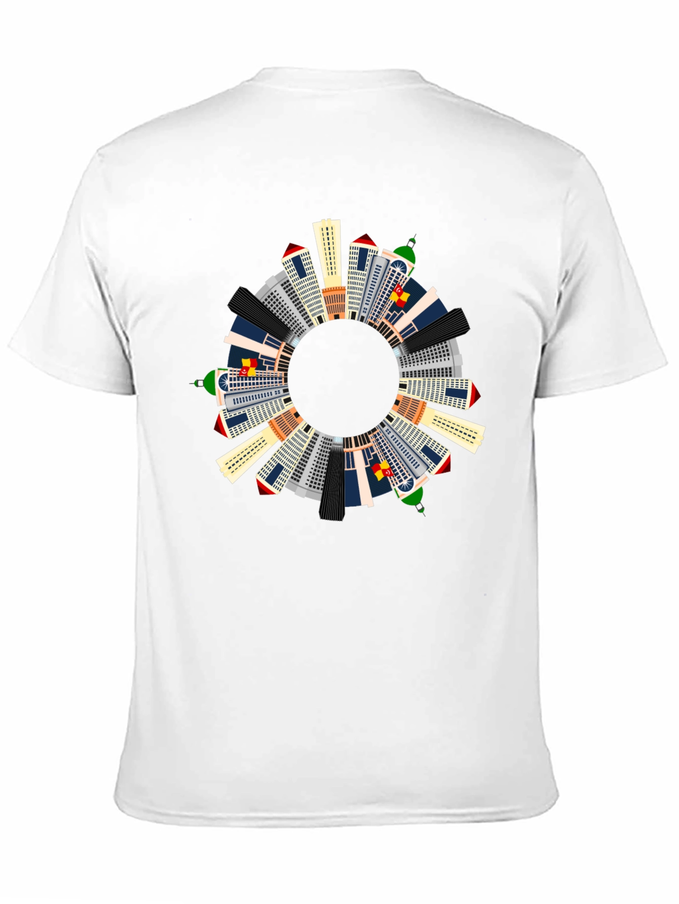 Cityscape Ring Graphic T-Shirt - Unique Urban Design