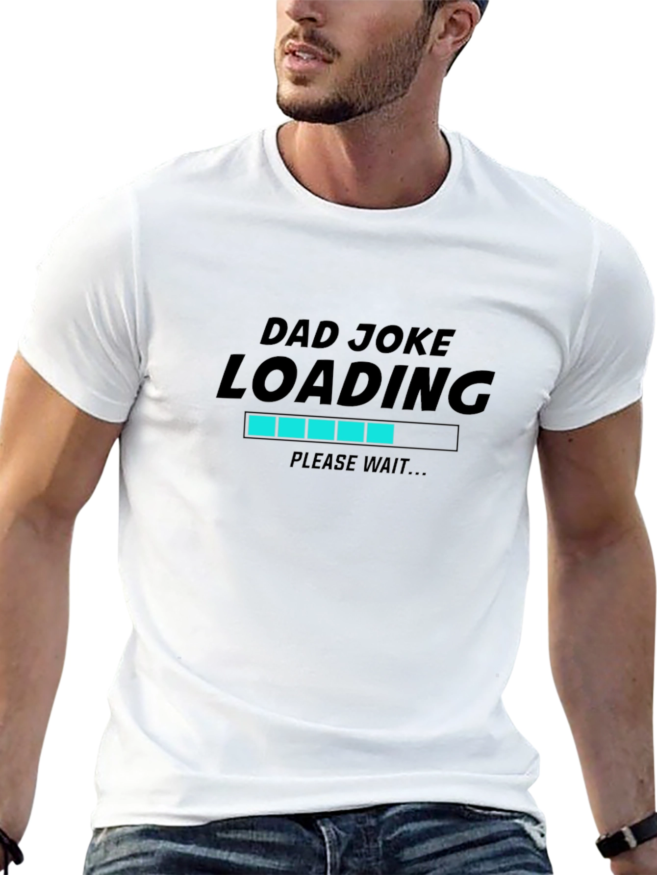 Dad Joke Loading Black T-Shirt - Funny Novelty Tee
