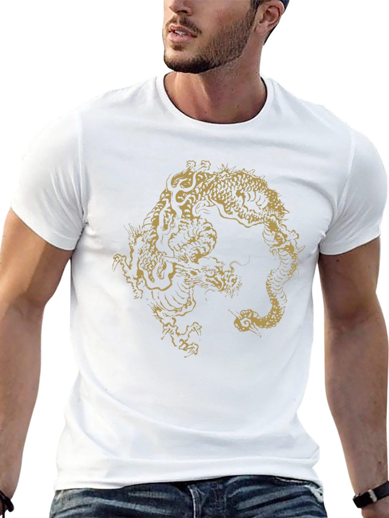 Dragon Graphic T-Shirt - Black Cotton Tee