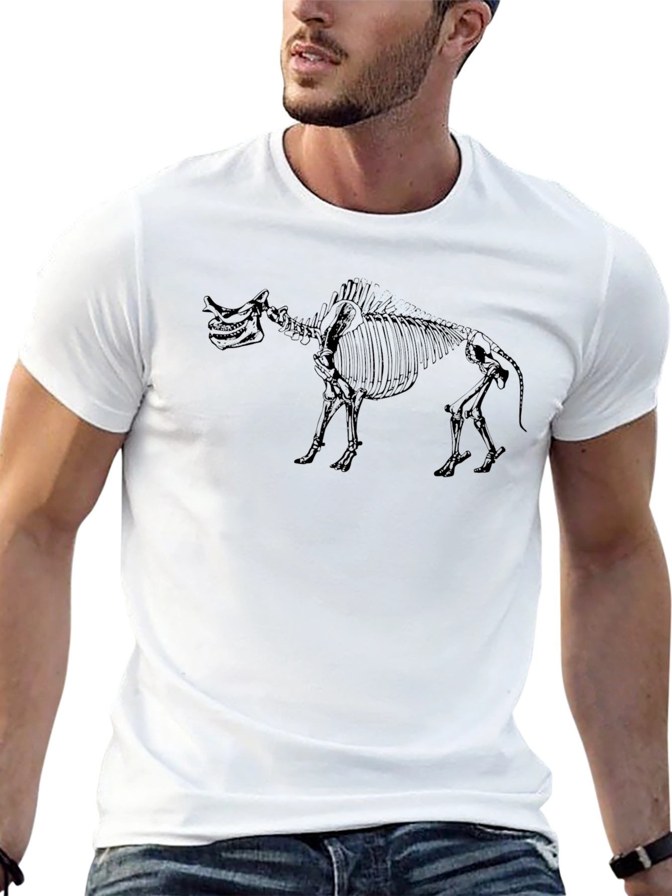 Skeleton Buffalo Black T-Shirt - Unique Graphic Tee