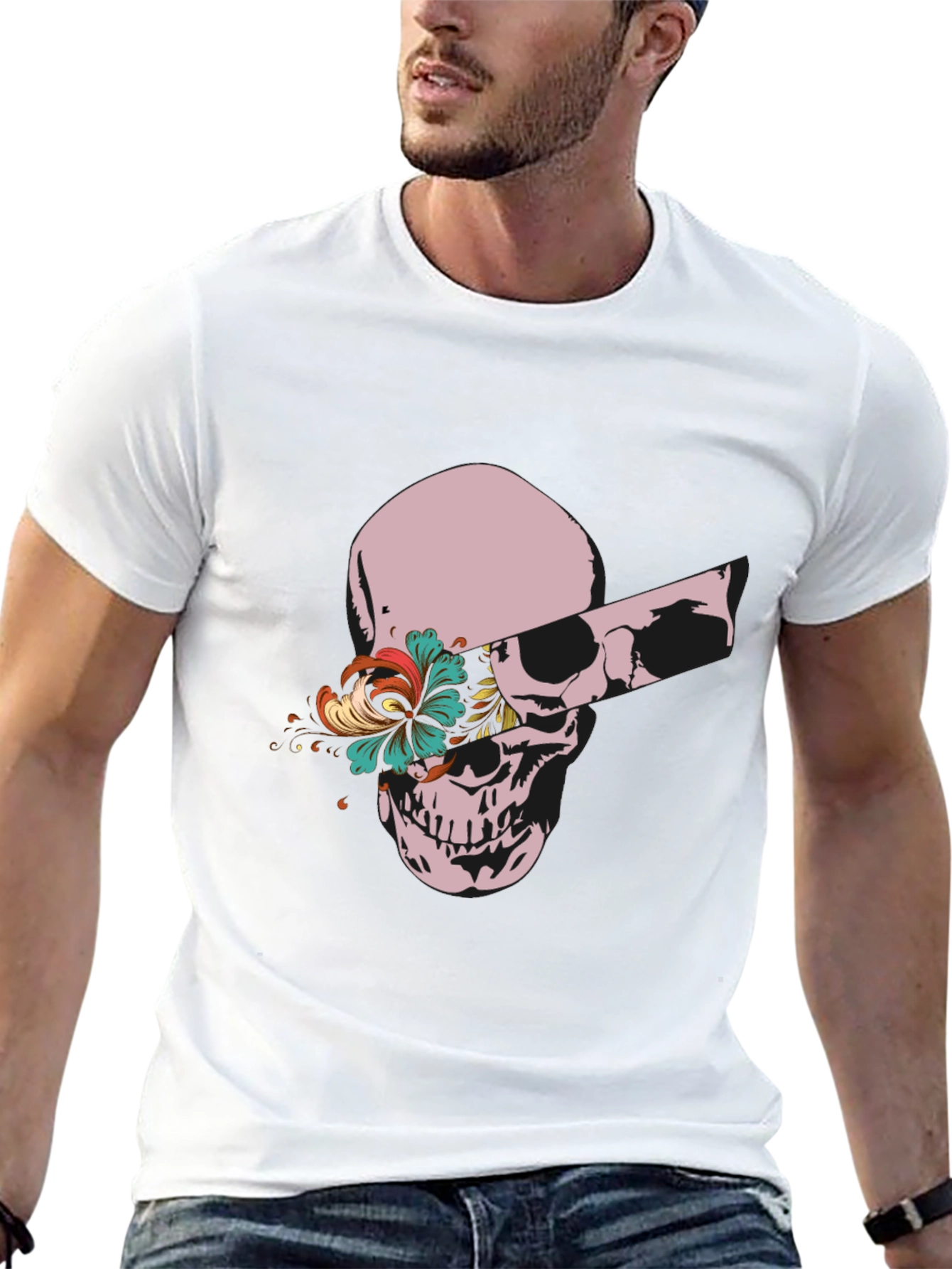 Skull & Flower Graphic Tee