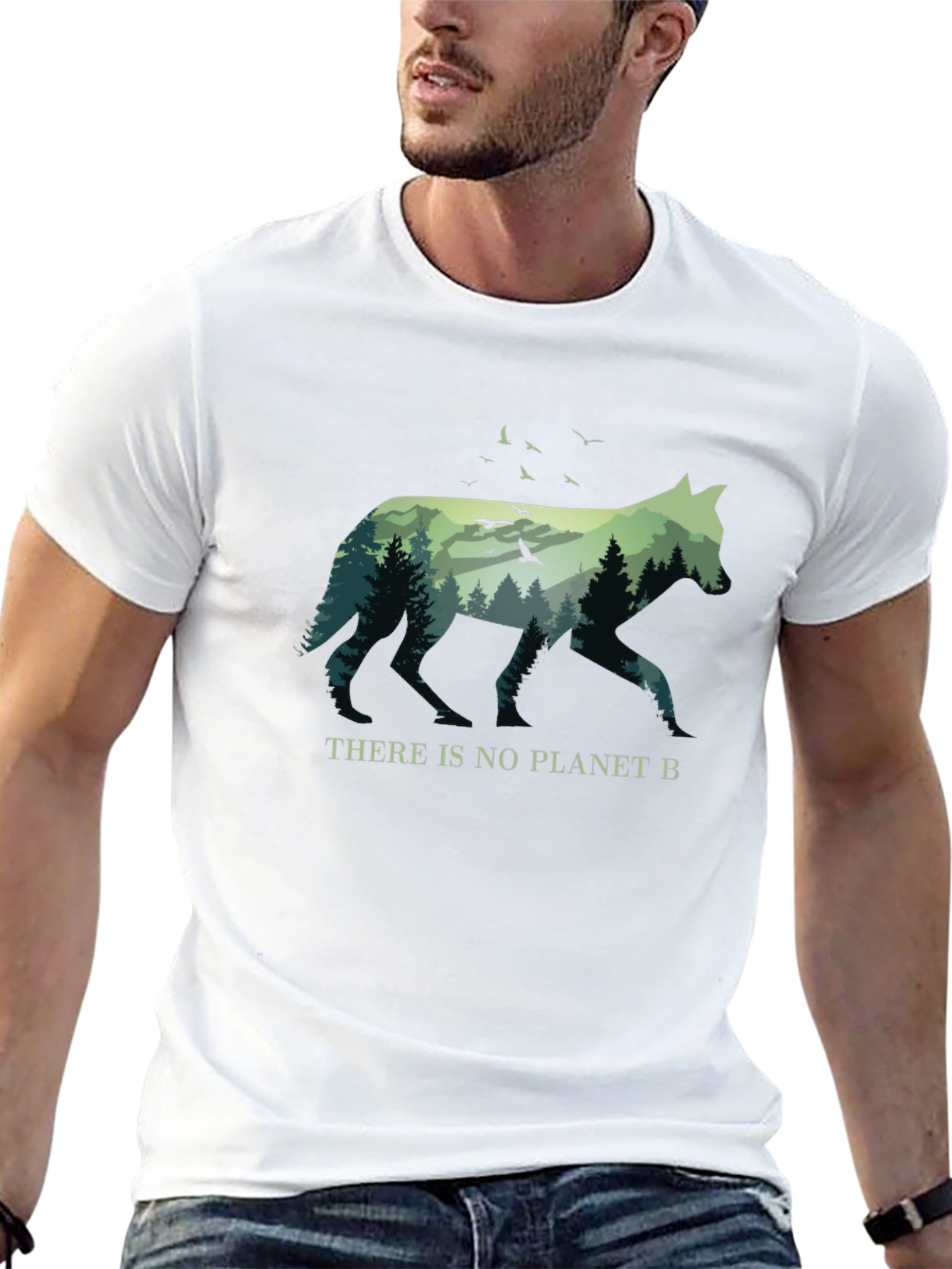 Planet B Nature Wolf Graphic Tee