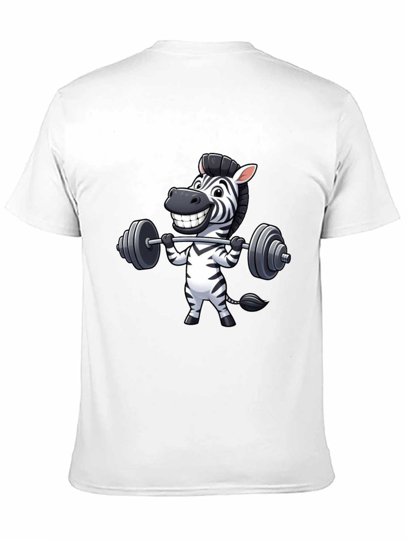 Zebra Gym Workout Black T-Shirt