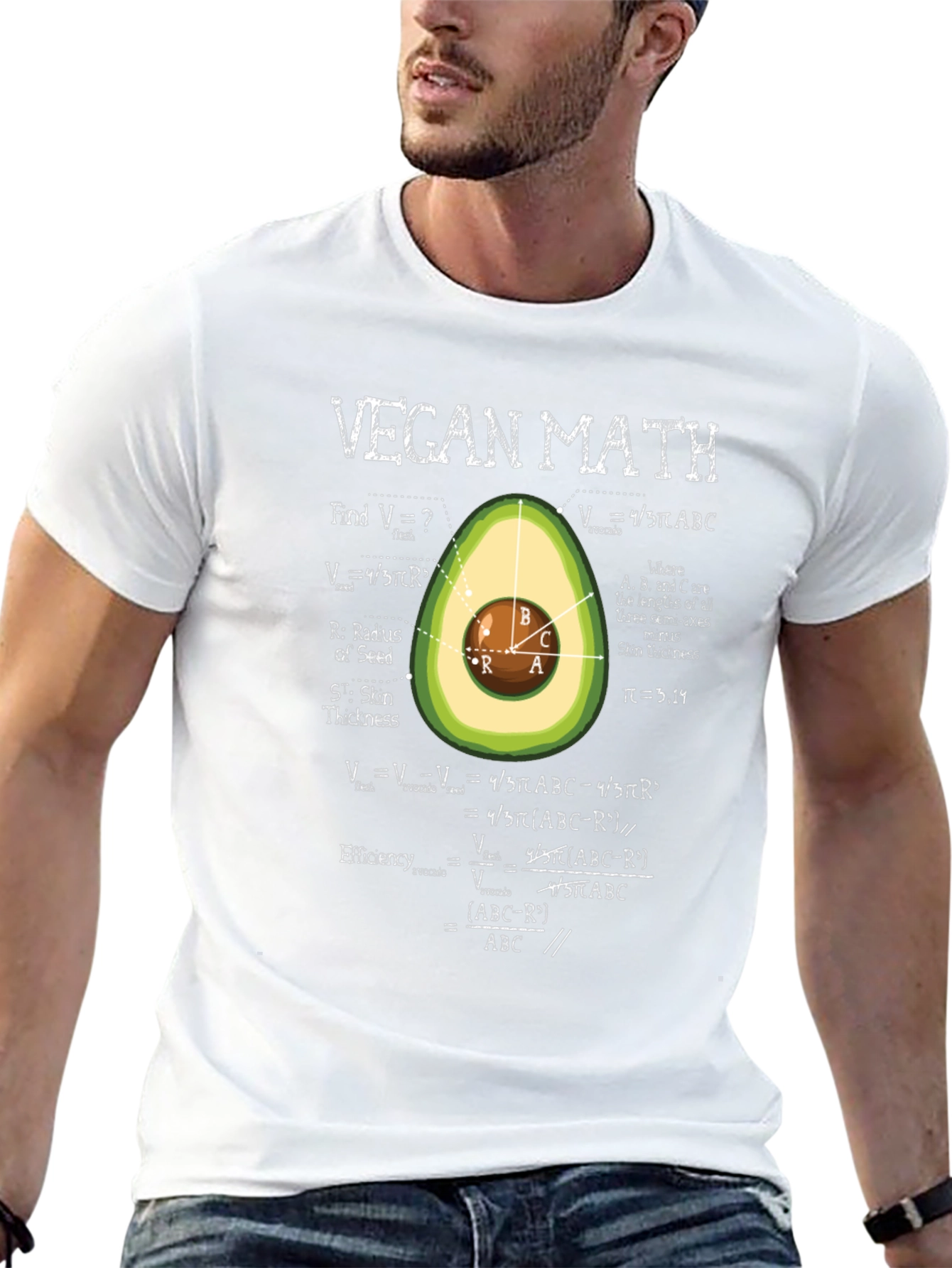 Vegan Math T-Shirt - Funny Vegetarian Formula Tee