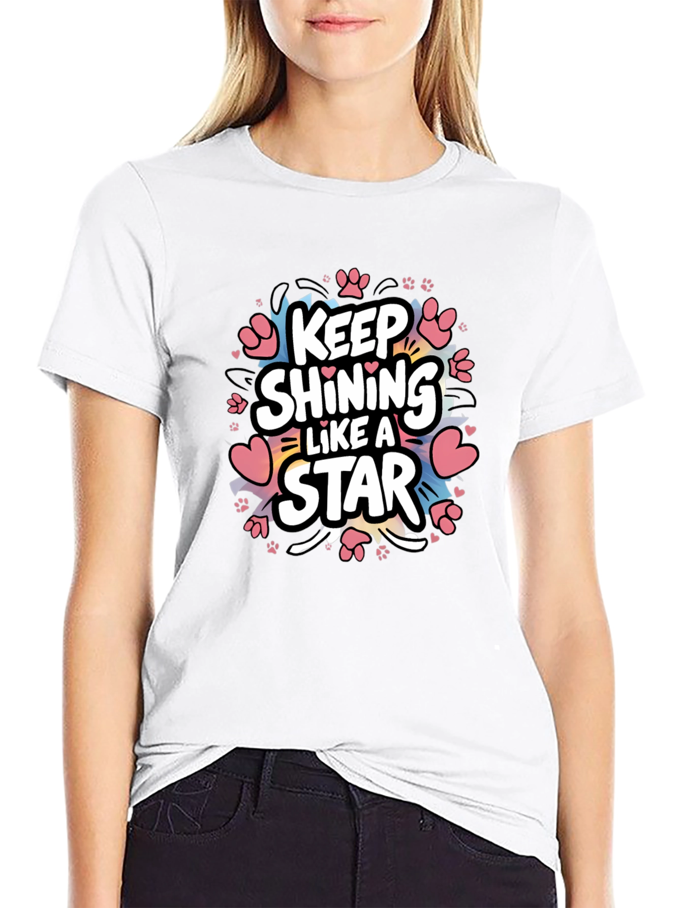 Keep Shining Like a Star Black Graphic Tee