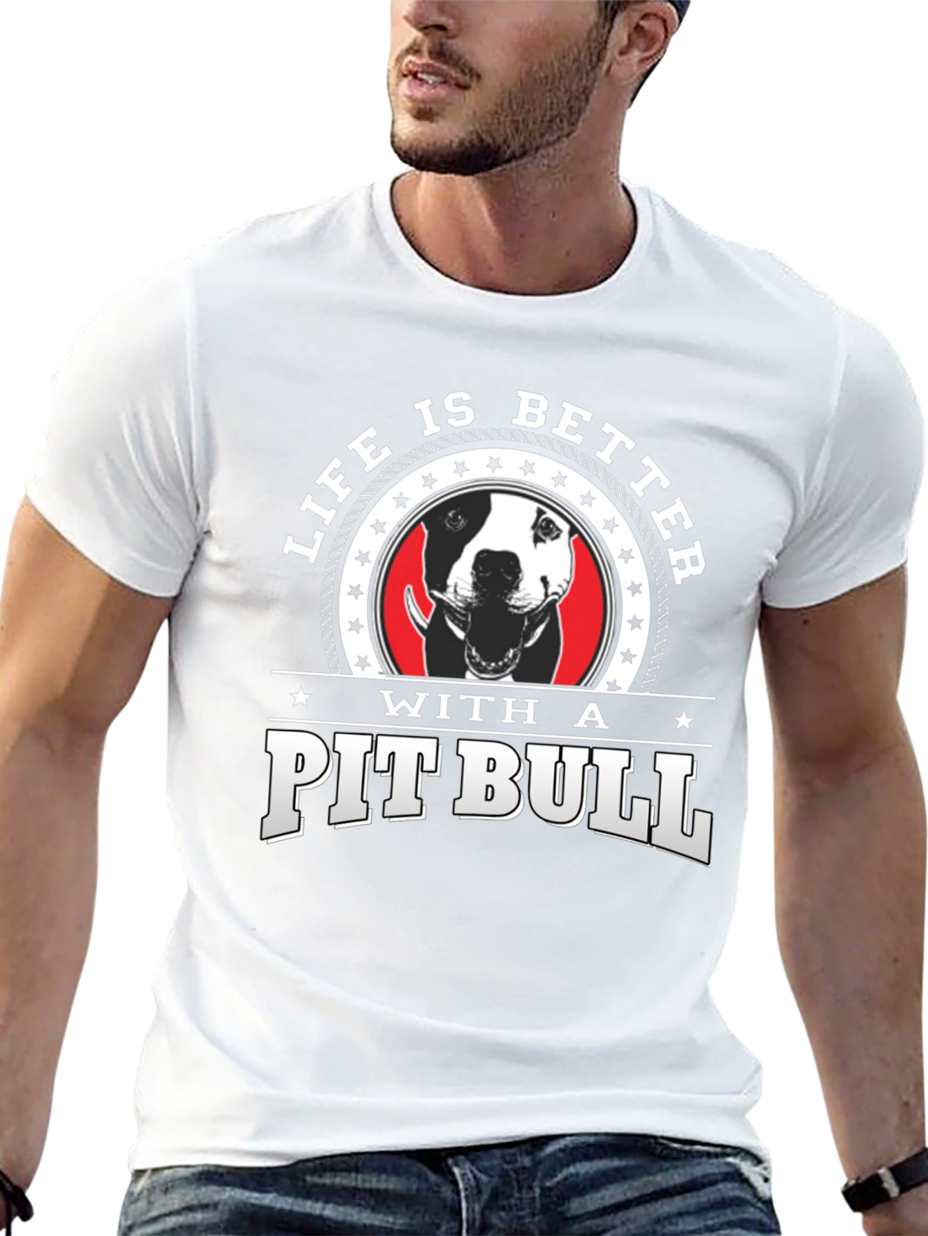 Life is Better with a Pit Bull T-Shirt