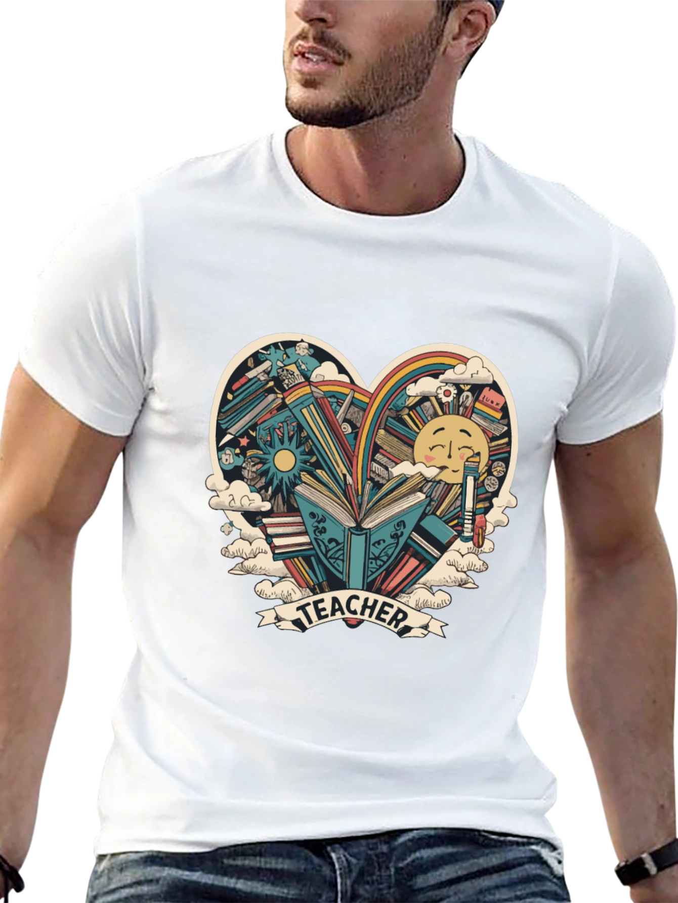 Teacher Heart Graphic Tee