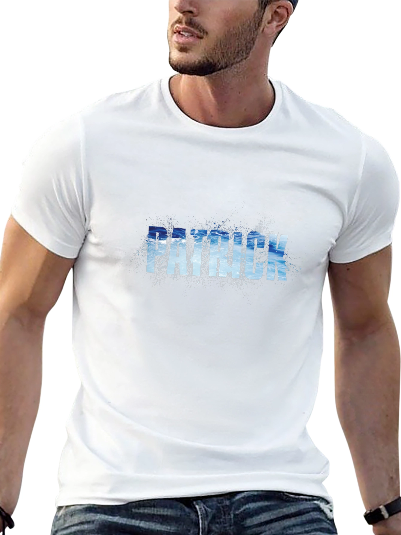Patrick Water Graphic Black T-Shirt