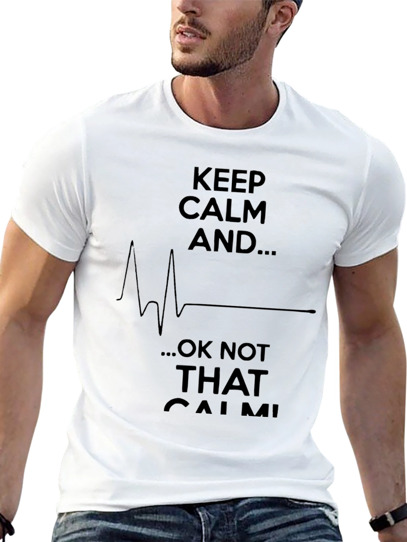 Keep Calm Funny Graphic Mens T-Shirt