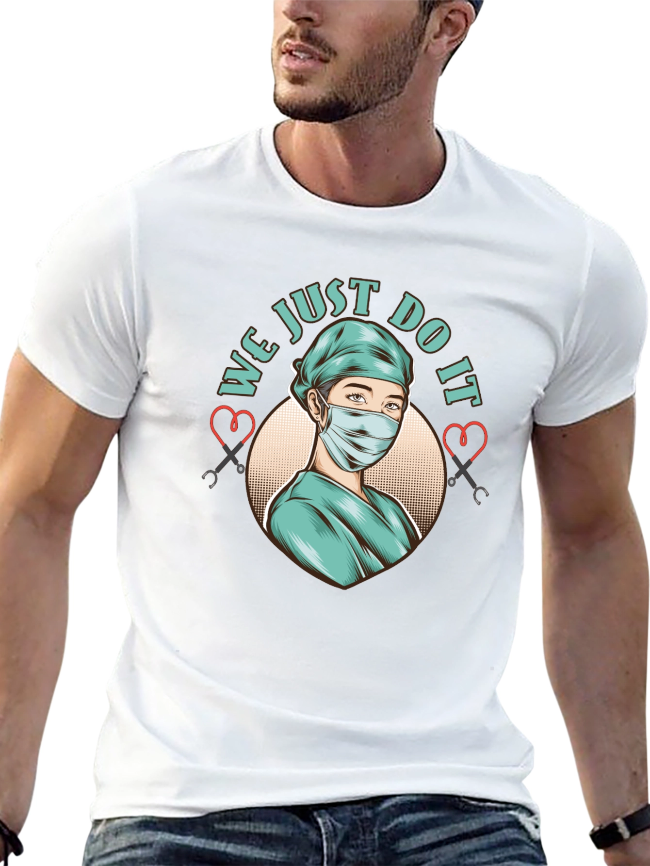 We Just Do It Nurse Graphic T-Shirt