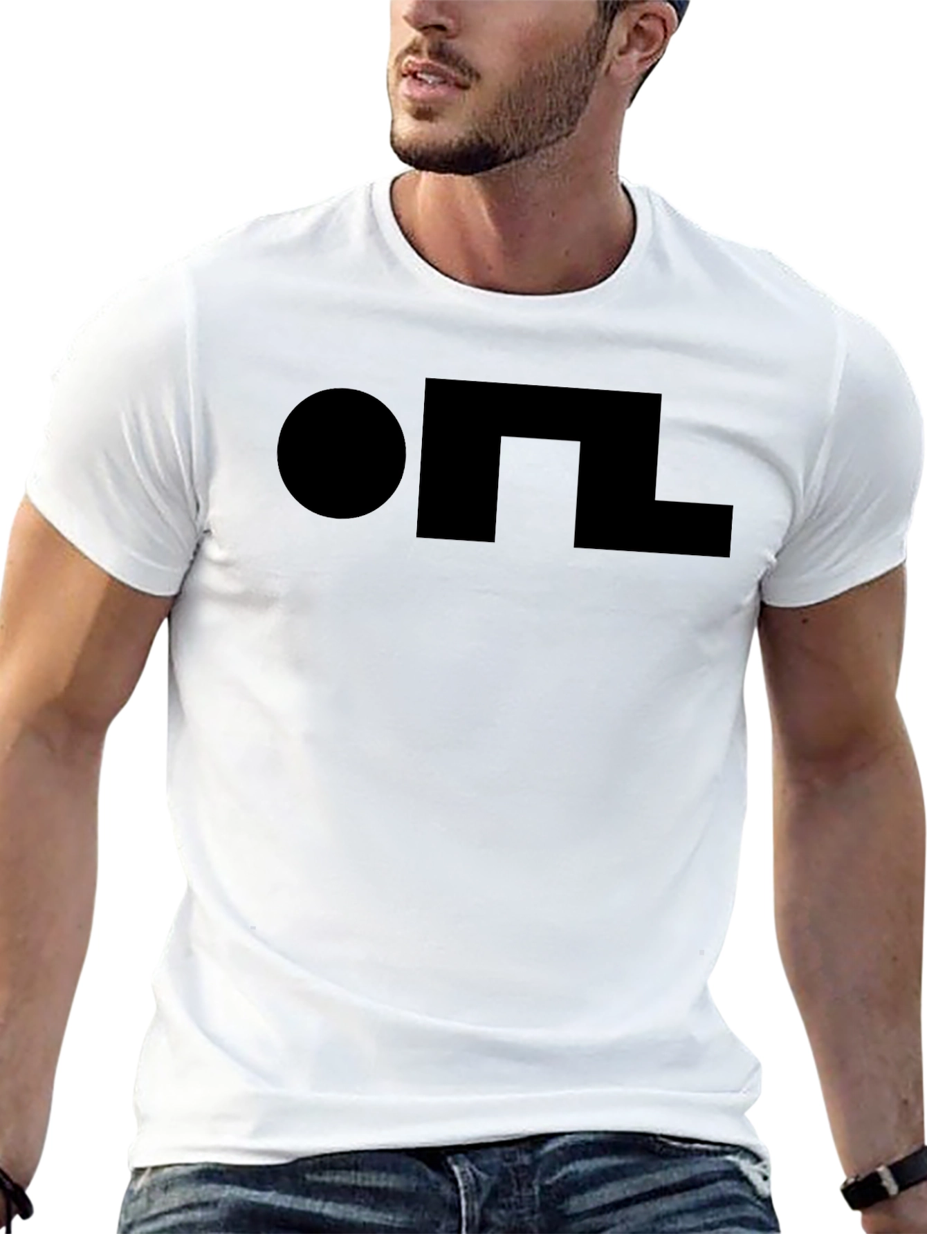 Geometric Graphic Black T-Shirt