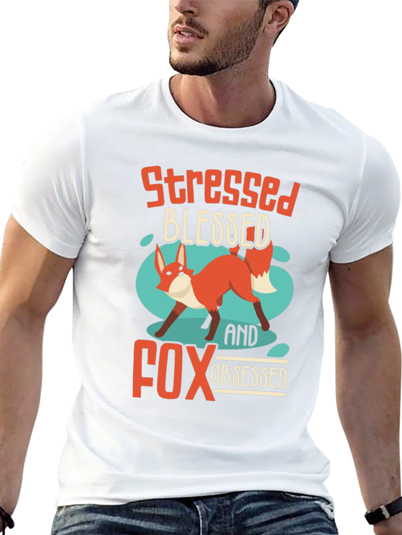 Stressed Blessed Fox Obsessed T-Shirt