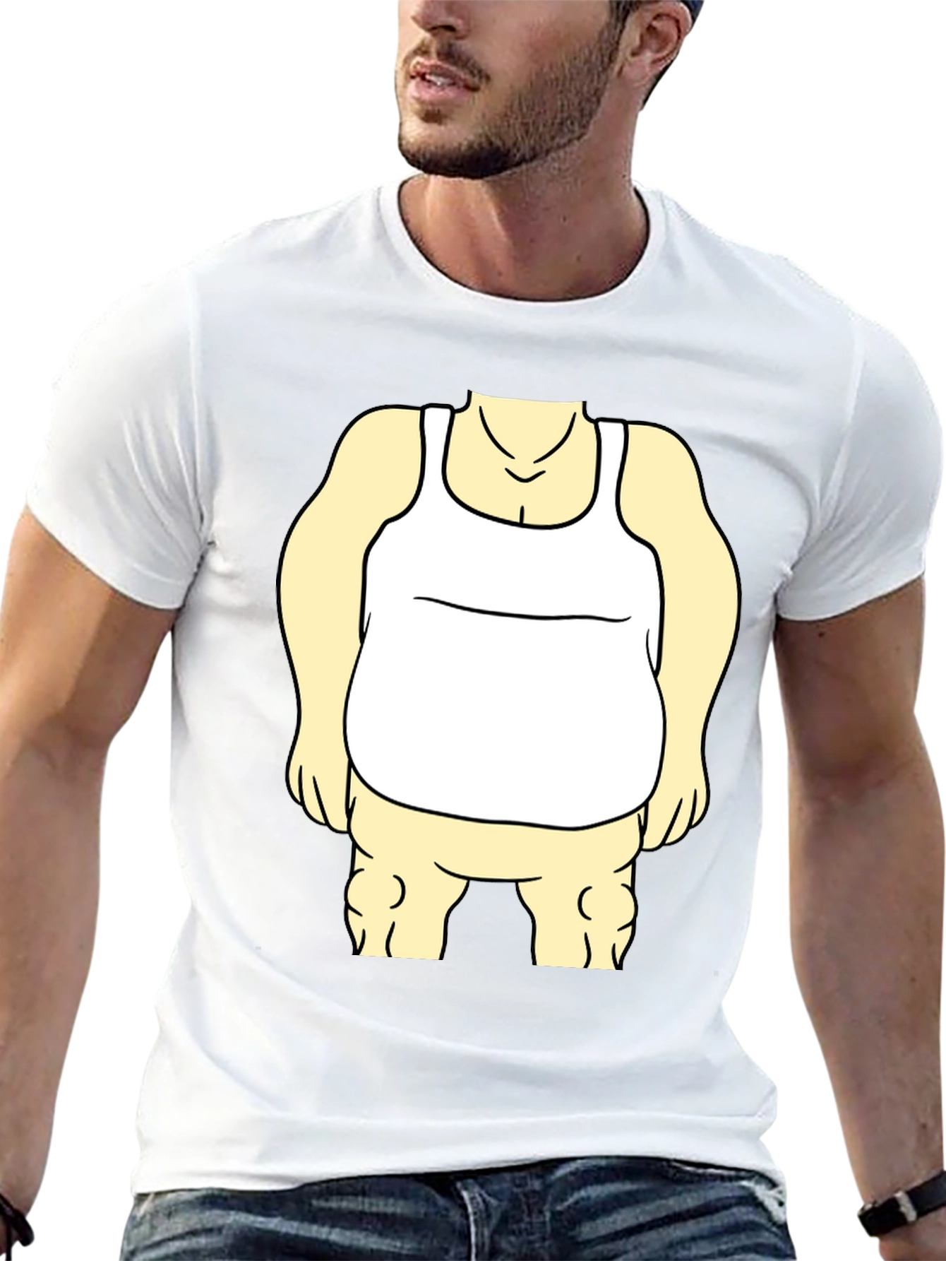 Funny Cartoon Character Graphic Black T-Shirt