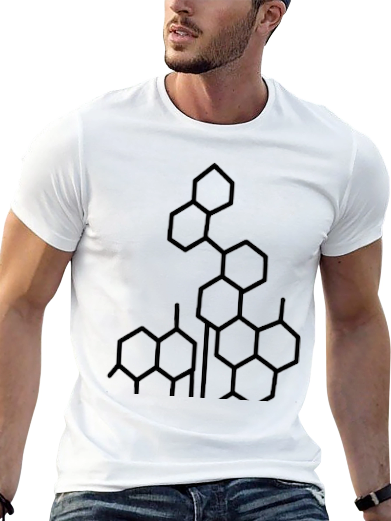 Geometric Graphic Tee - Modern Style