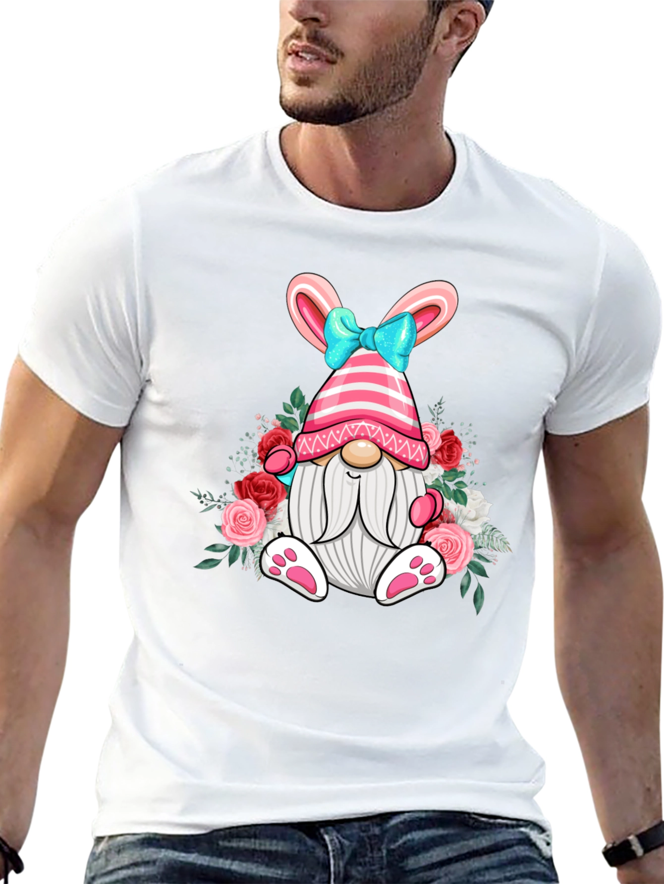 Easter Bunny Gnome T-Shirt - Springtime Fun